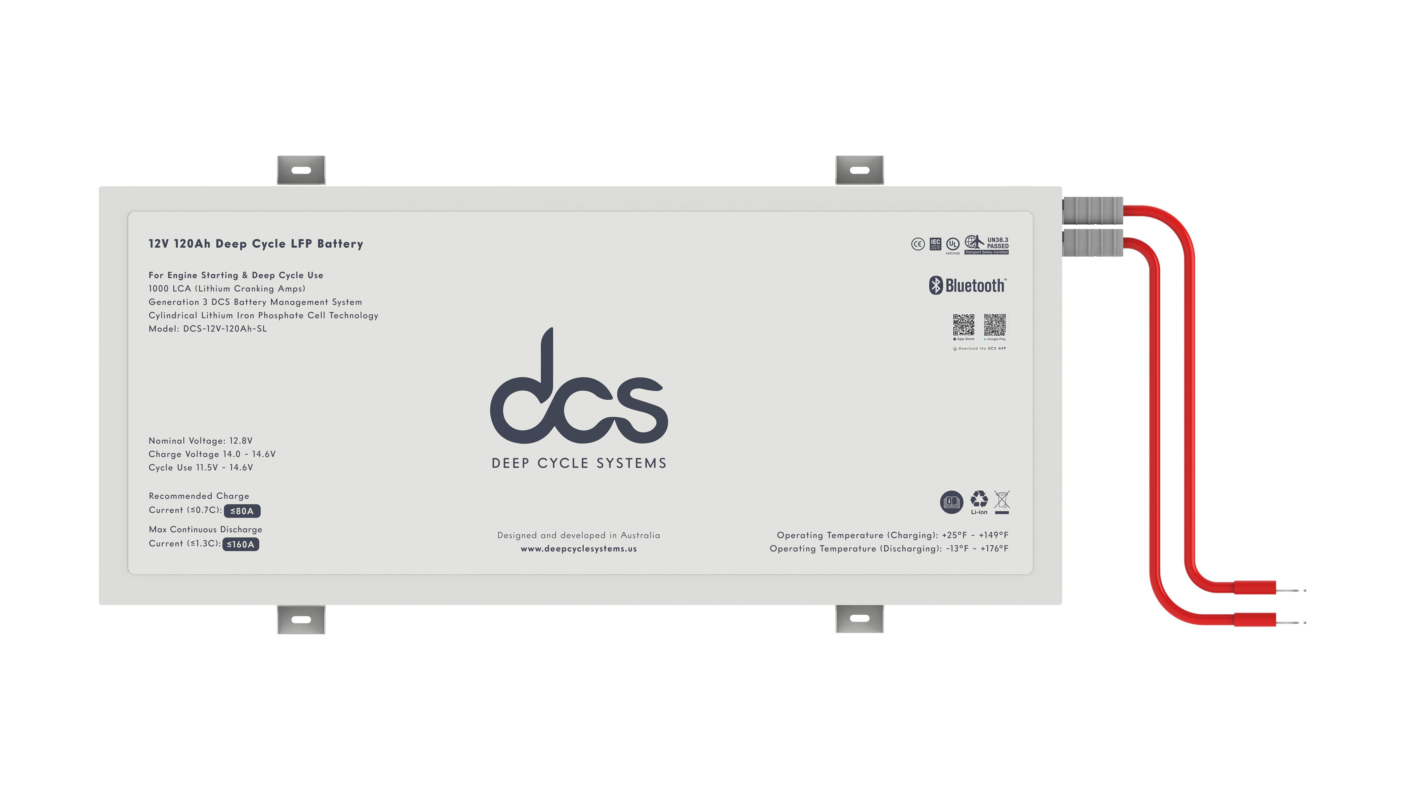 120Ah Slimline Deep Cycle LFP Battery