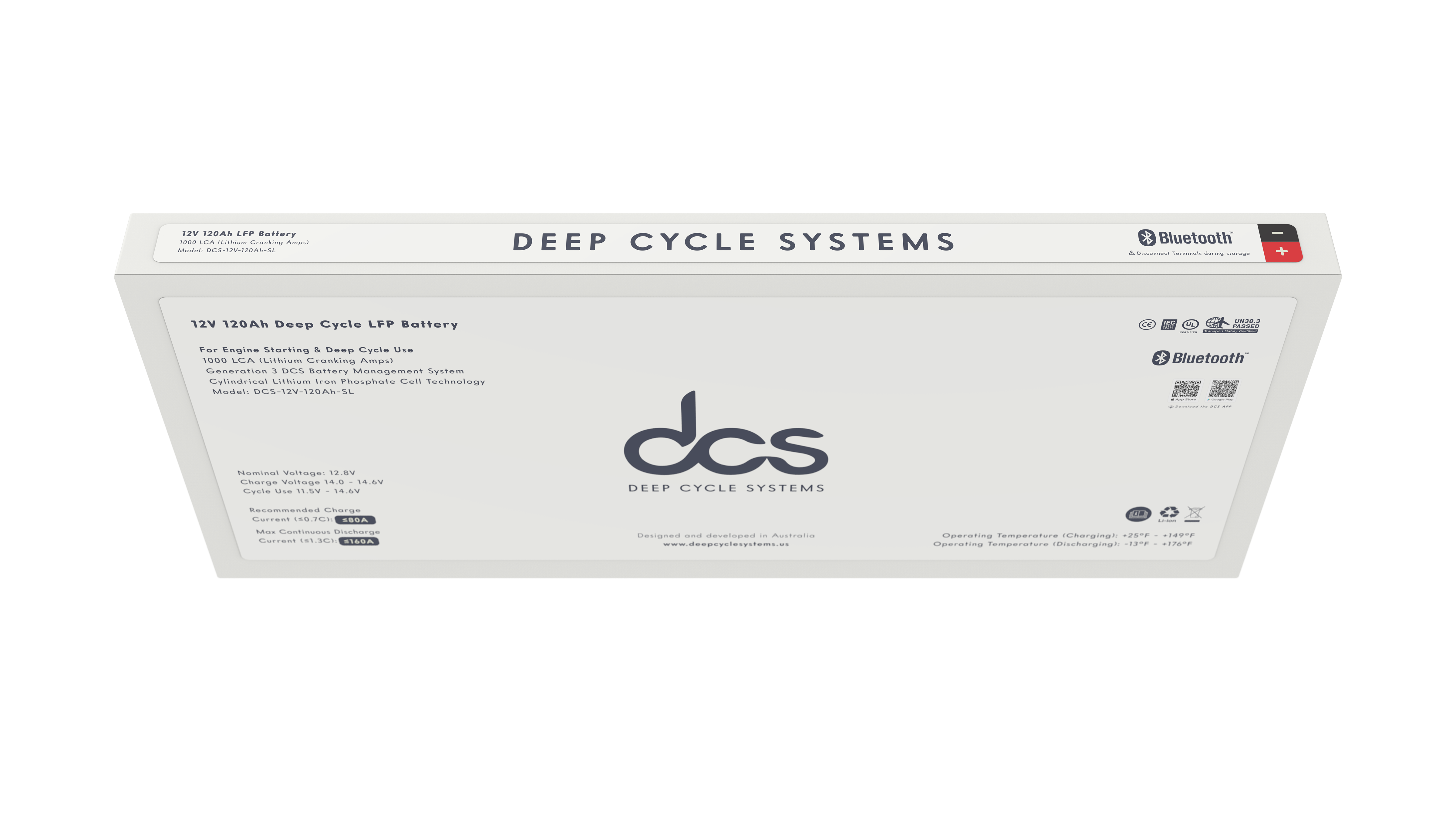 120Ah Slimline Deep Cycle LFP Battery